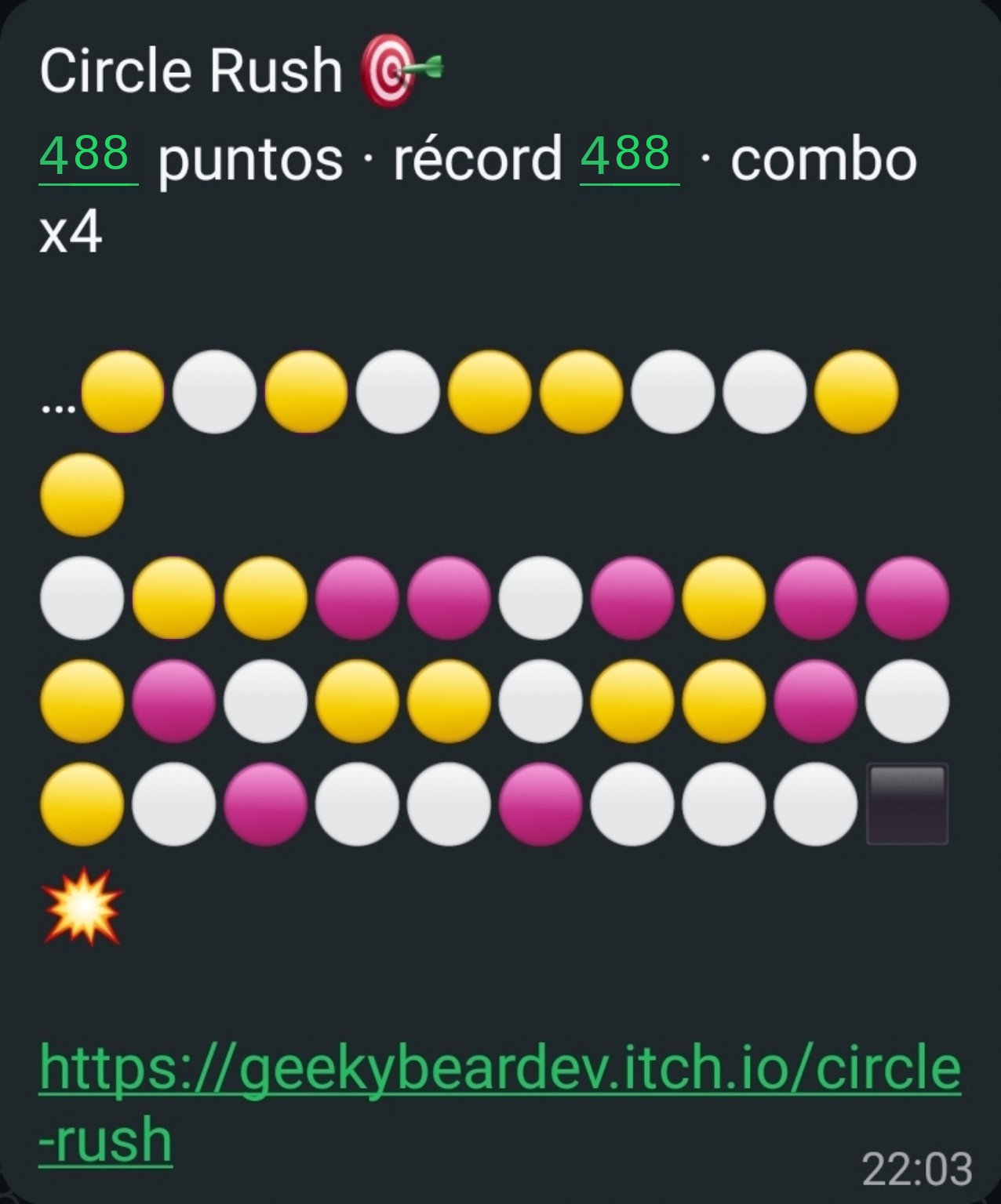 Circle Rush — 462 puntos